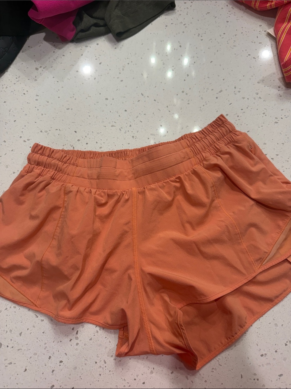 lululemon athletica Coral-Orange Athletic Shorts